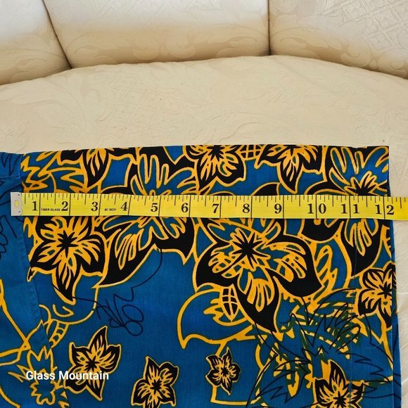 SOLD - Aloha Joe Men's Vintage Hawaiian Blue Floral Casual Dress Shirt - Picture 10 of 10